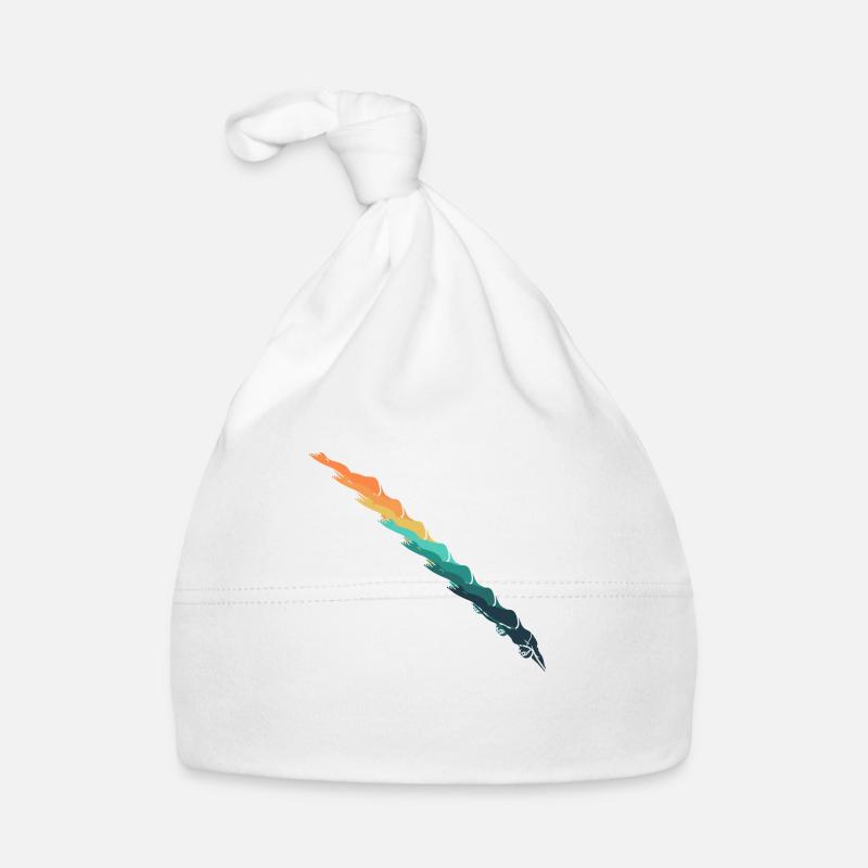 Natation rétro - Bonnet bio Bébé - blanc