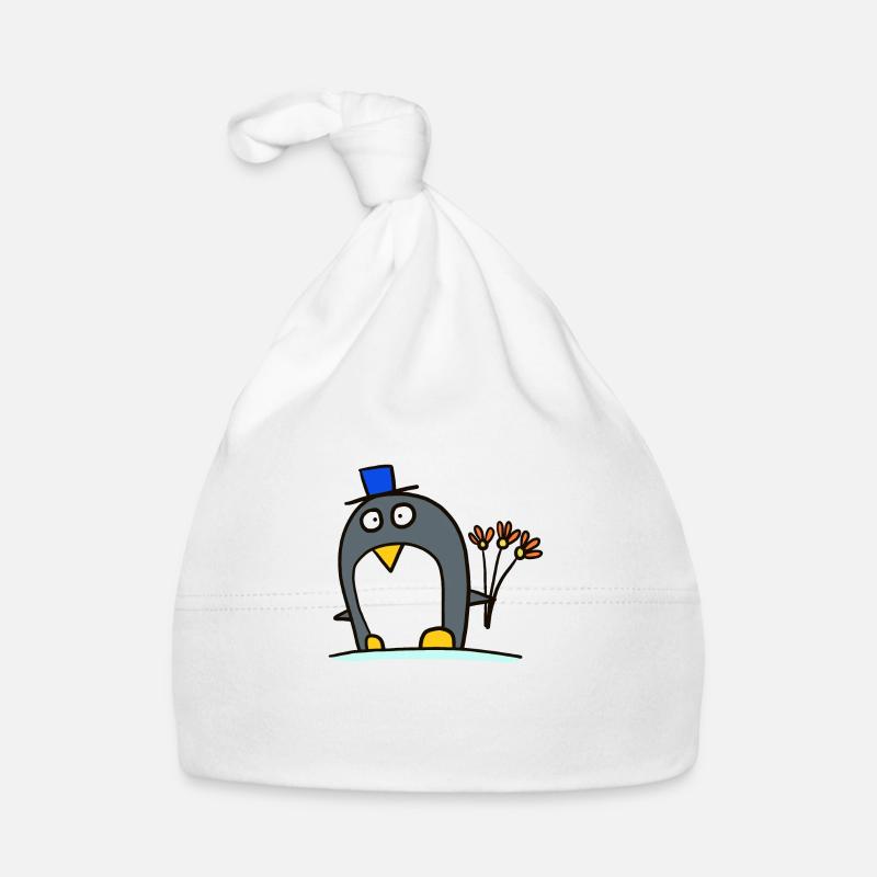 Pinguin als Bräutigam Baby Bio-Mütze