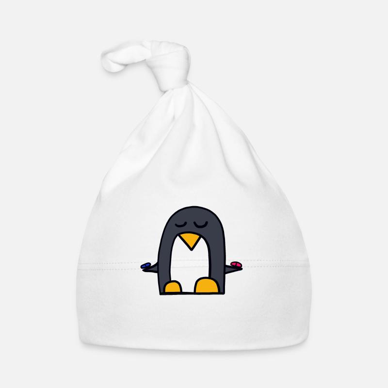 rote Pille oder blaue Pille? Pinguin aus der Matri Baby Bio-Mütze