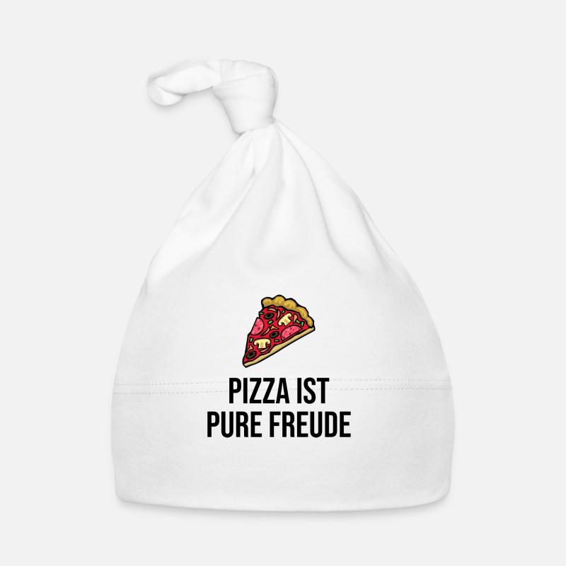La pizza est un pur bonheur - Bonnet bio Bébé - blanc