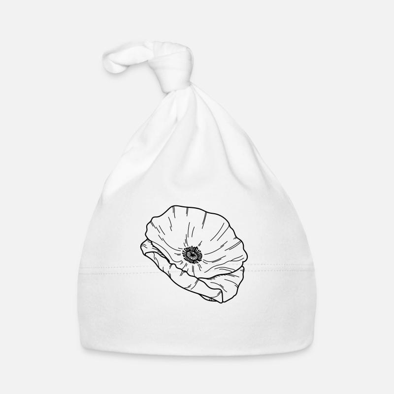 Mohn Blume Blüte Baby Bio-Mütze
