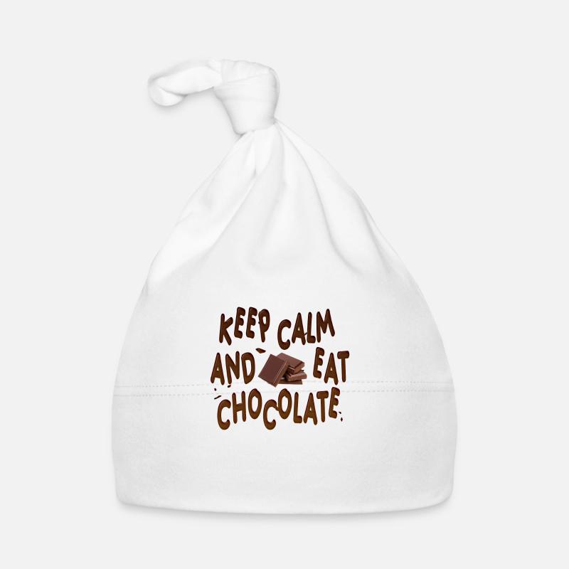 Keep Calm And Eat Chocolate Baby Bio-Mütze