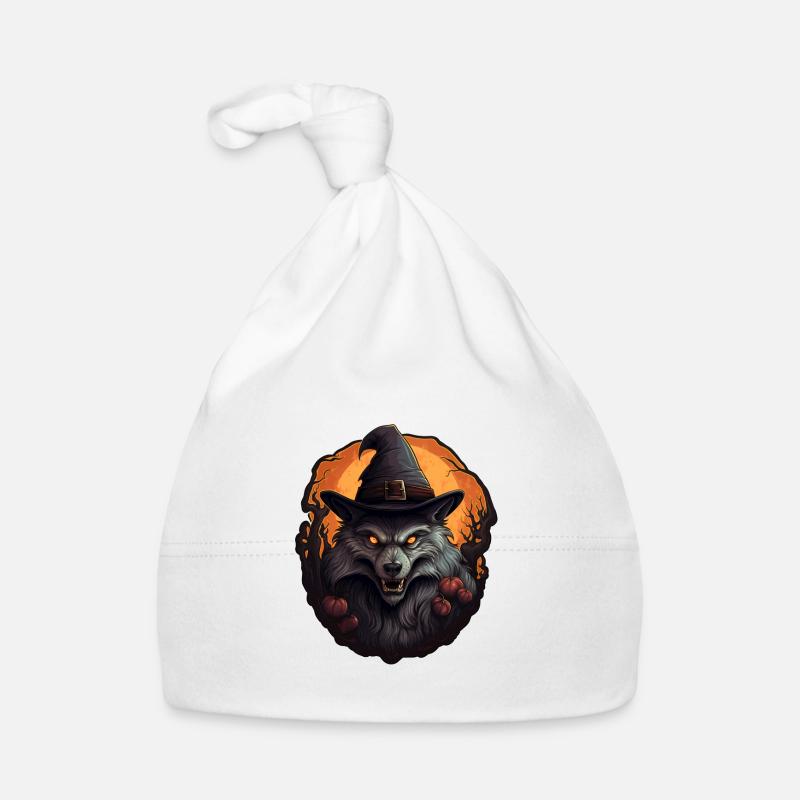 Loup d’Halloween 2 Bonnet bio Bébé
