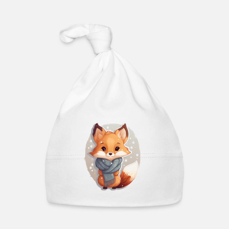 Fox in winter Organic Baby Cap