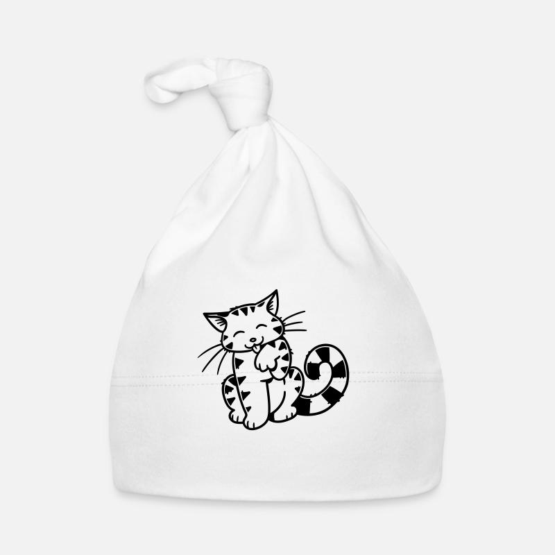 Chaton de dessin animé Bonnet bio Bébé