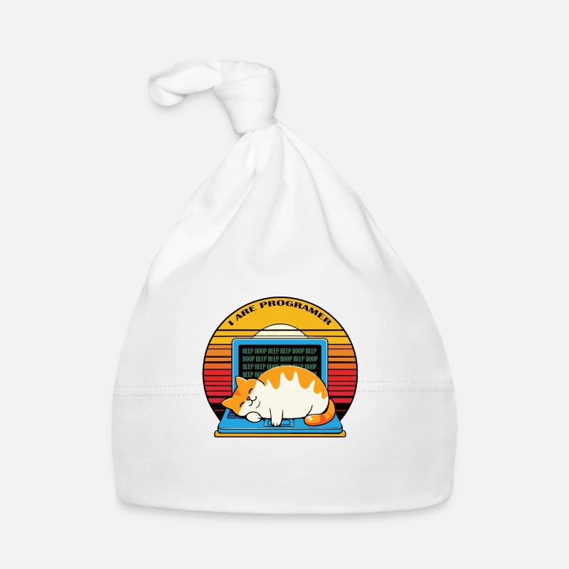 Je suis programmeur, gros chat endormi Bonnet bio Bébé
