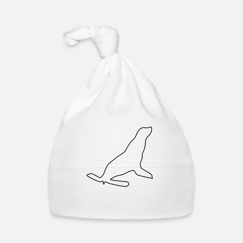 innsjø sel silhuett Økologisk babys lue