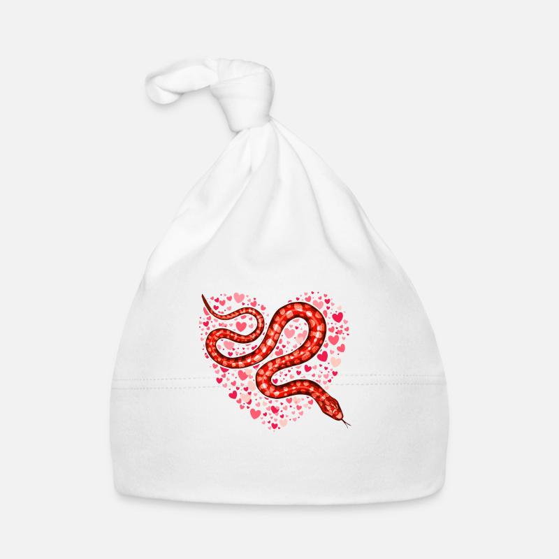 Valentinstag Schlange Ich stehle Herzen Python Lover Baby Bio-Mütze