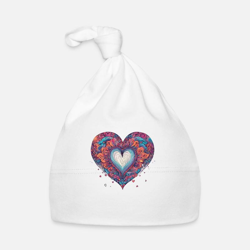 Heart psychedelic Baby Bio-Mütze