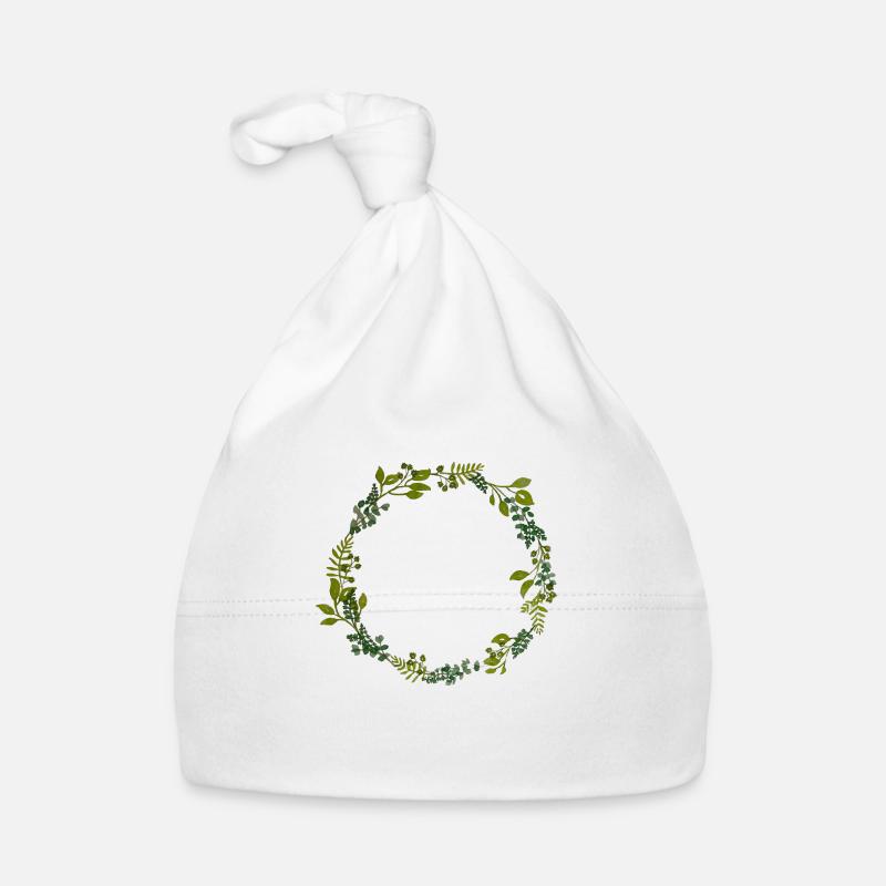Foliage wreath Organic Baby Cap