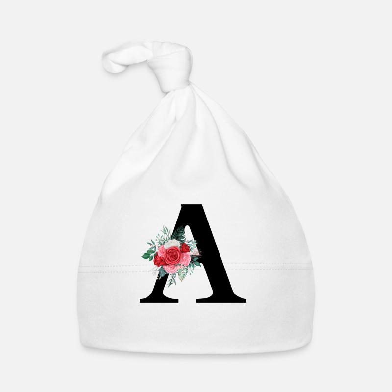 Brief an Red Floral Baby Bio-Mütze