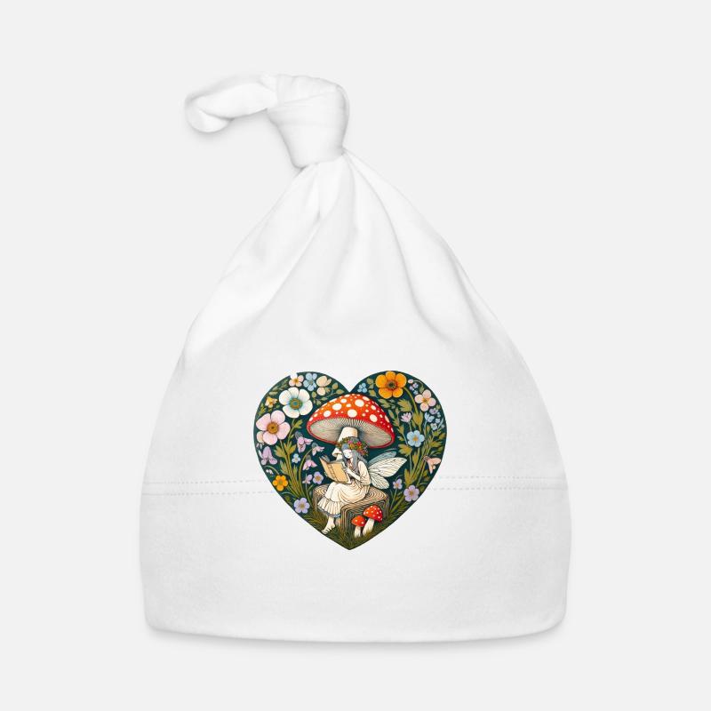 Fée de la lecture - Bonnet bio Bébé - blanc