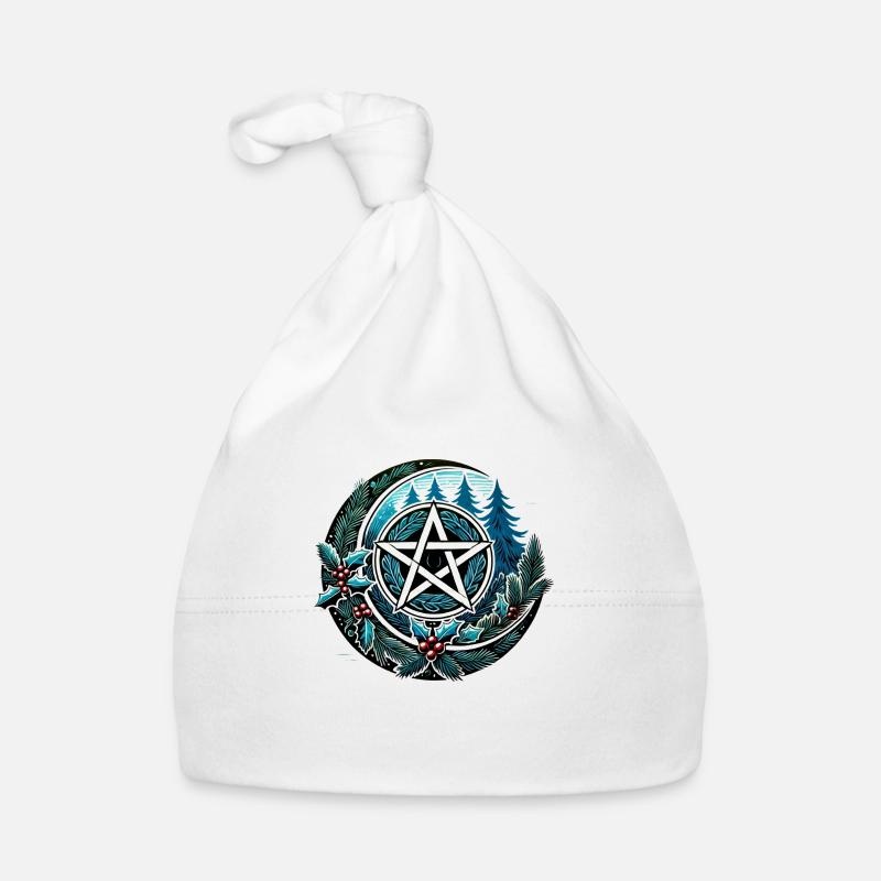Yule Pentacle Organic Baby Cap