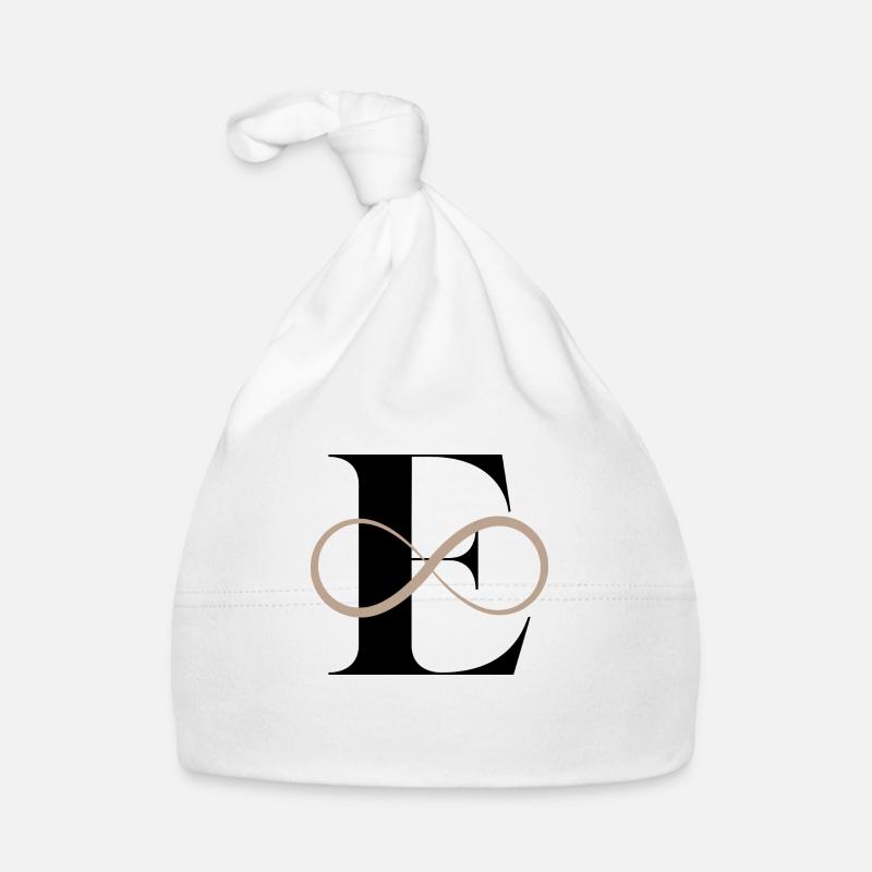 Infinite letter e Organic Baby Cap