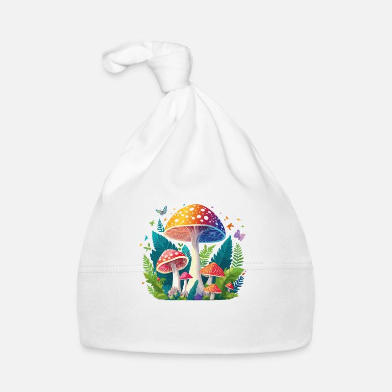 Fantasy Mushroom Organic Baby Cap