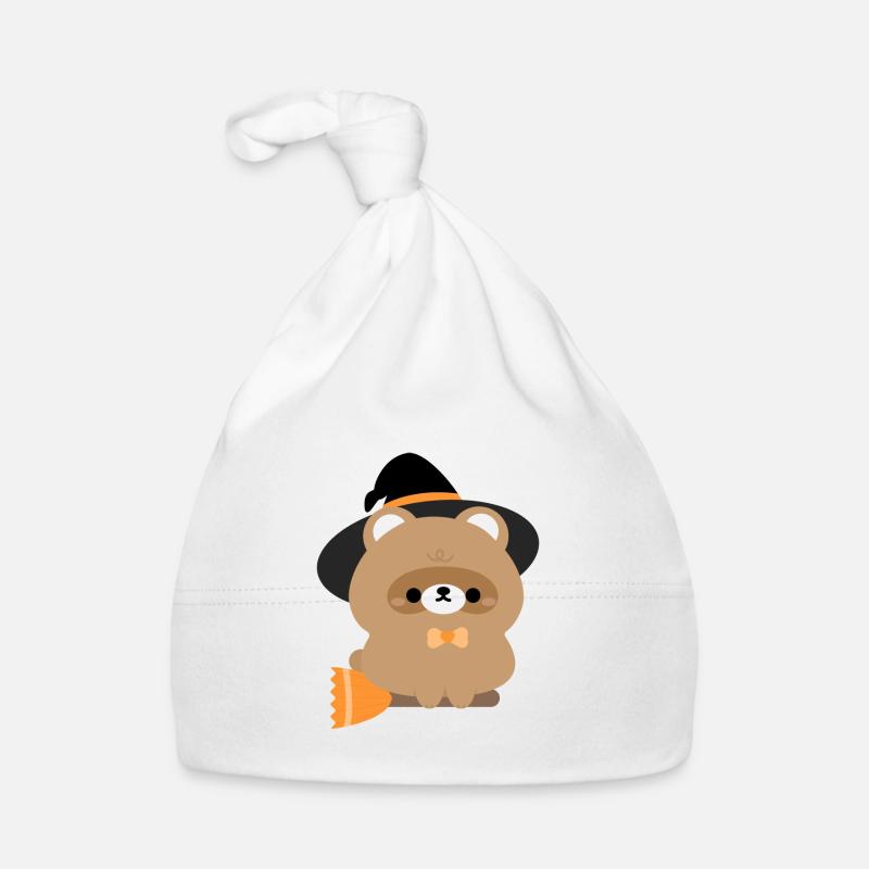 Beaver Witch - Organic Baby Cap - white