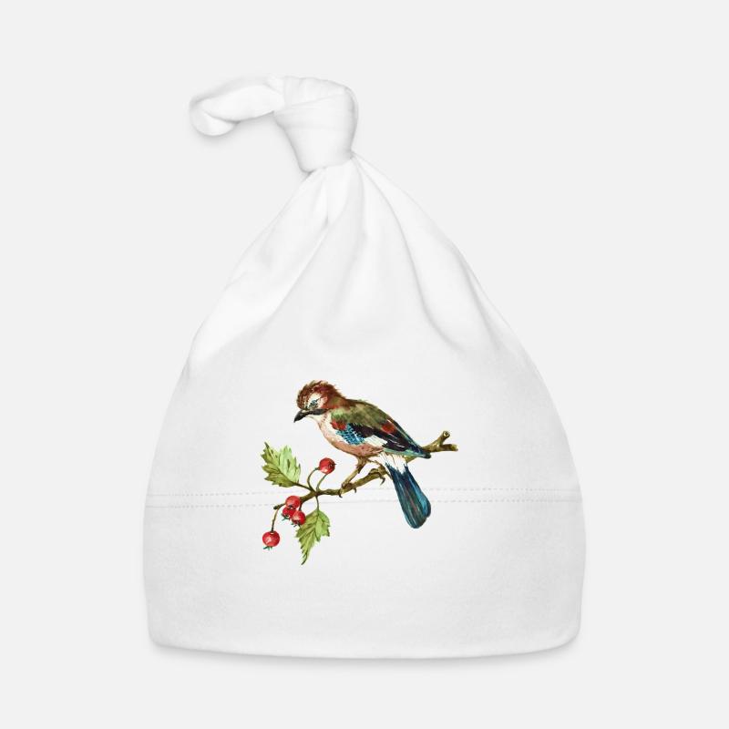 Bunter Vogel Baby Bio-Mütze