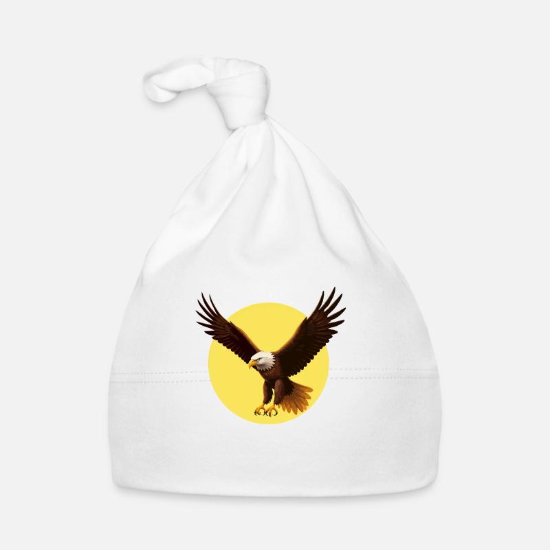 Eagle in front of the sun Organic Baby Cap