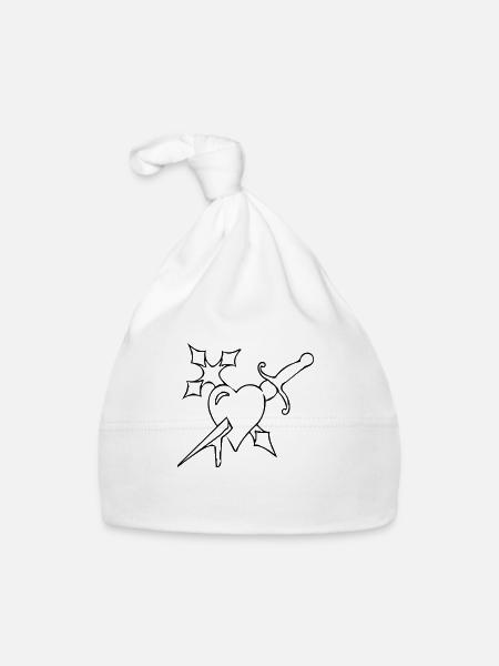 Herzinfarkt - Baby Bio-Mütze - Weiß - Vorne