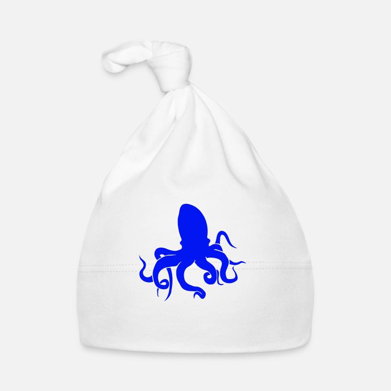 Octopus Octopus Octopus Squid Cephalopod Silhouette Organic Baby Cap