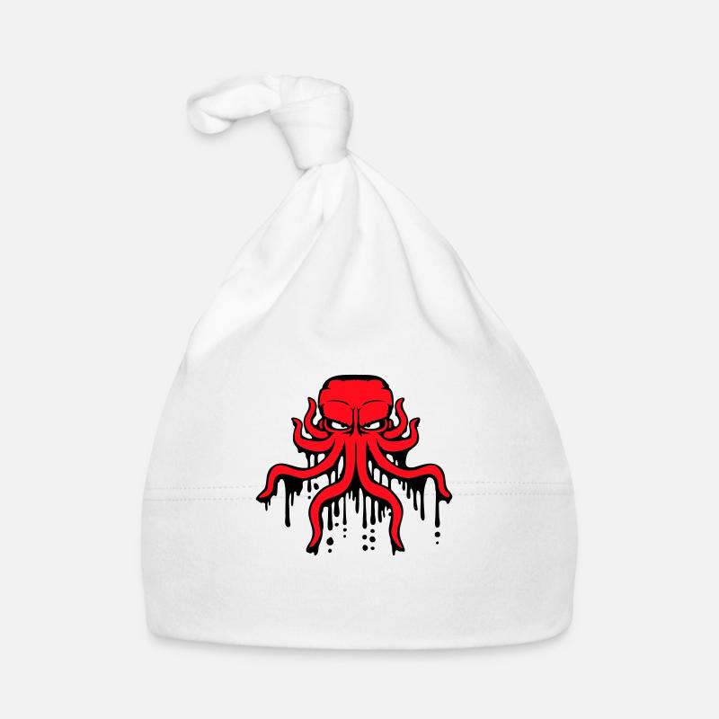 Octopus Graffiti Drop Spray Paint Squid Organic Baby Cap