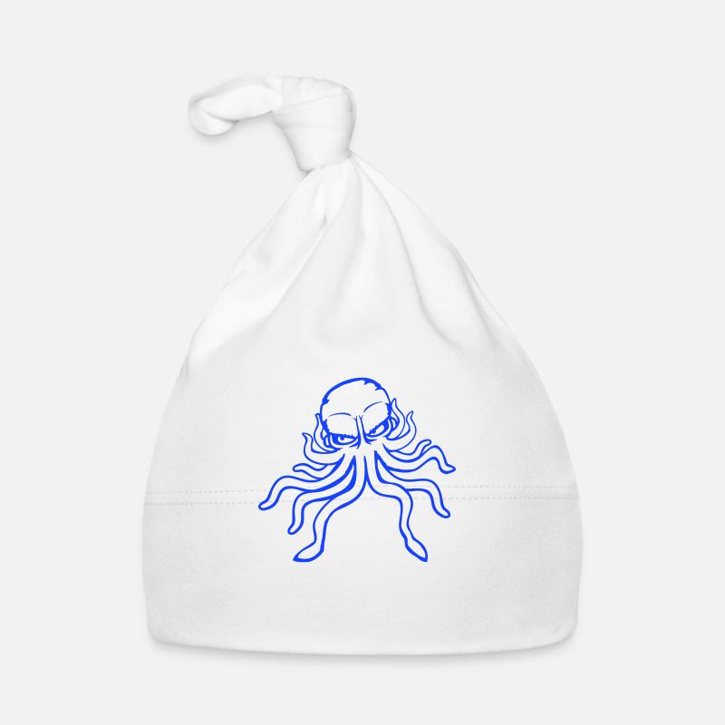 Octopus, octopus, octopus, cephalopod, evil eye Organic Baby Cap