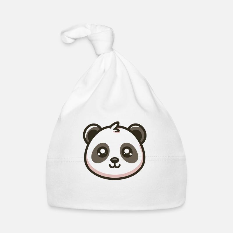 Visage pastel panda Bonnet bio Bébé