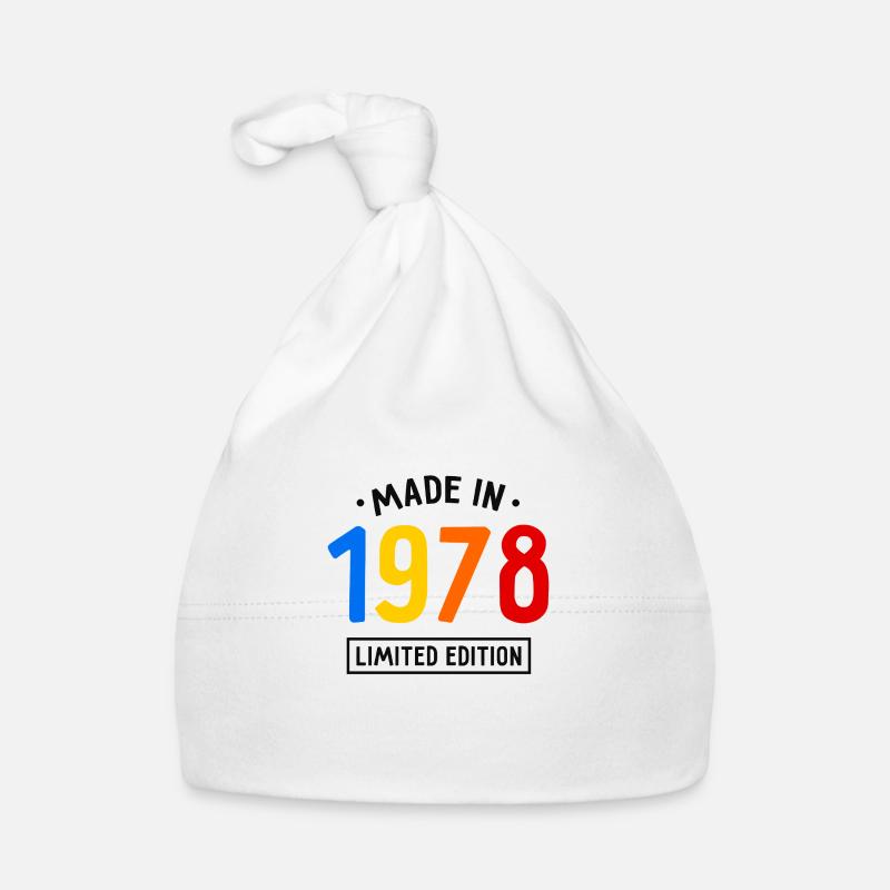 Fabriqué en 1978 - Edition limitée - Année de naissance Bonnet bio Bébé