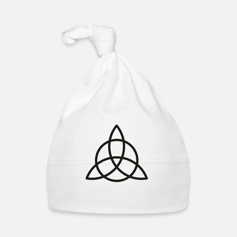 Celtic Triangle Knot Organic Baby Cap