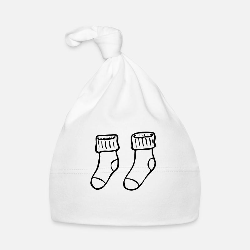 Paar Socken Baby Bio-Mütze
