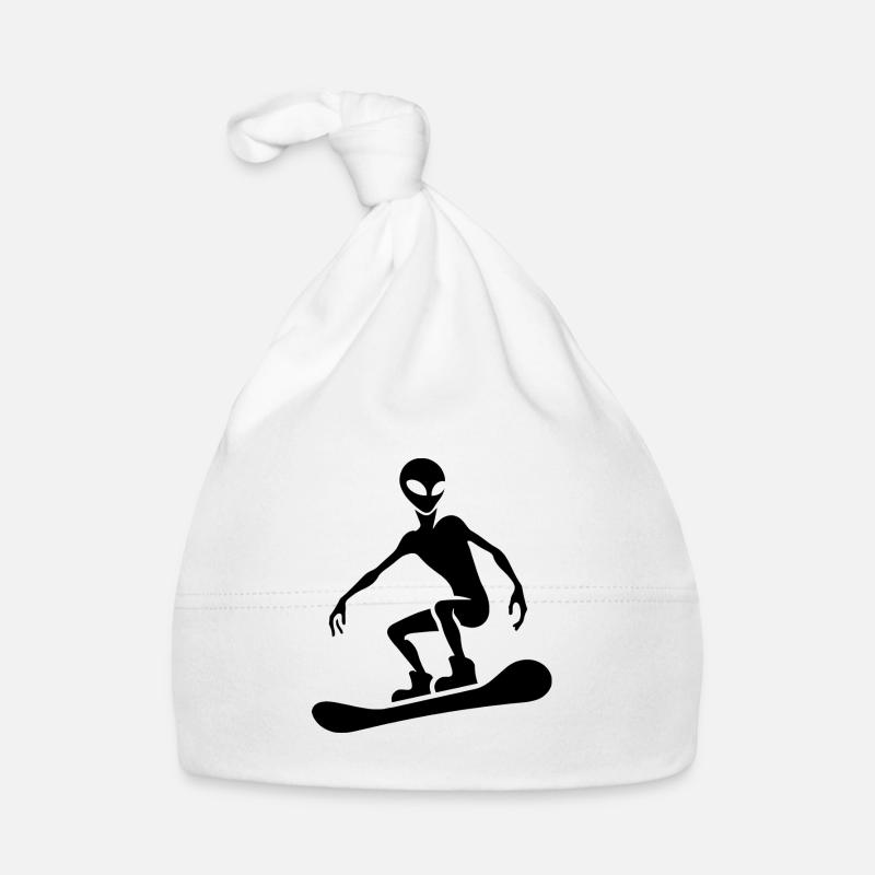 Design minimaliste : Alien Snowboarder Bonnet bio Bébé