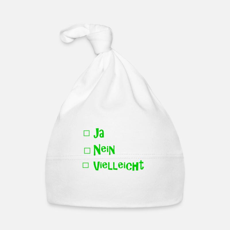 Yes No Maybe Organic Baby Cap