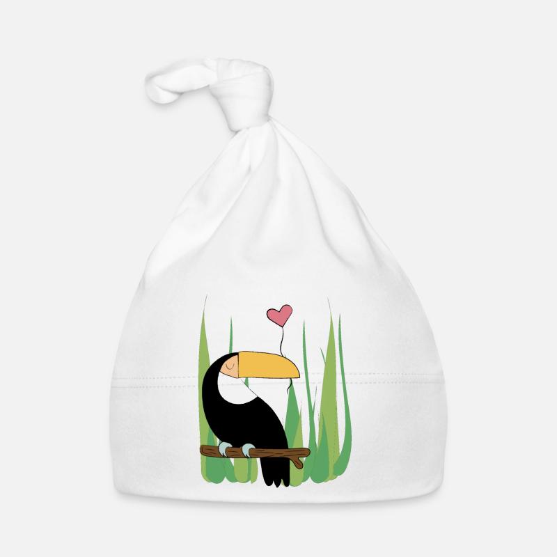 Kakadu mit Herz - Geschenkidee - Geschenk Baby Bio-Mütze