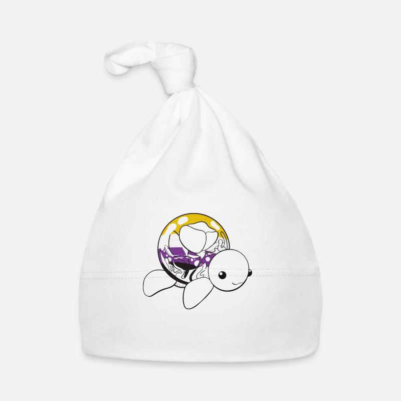 Non binary turtle Organic Baby Cap