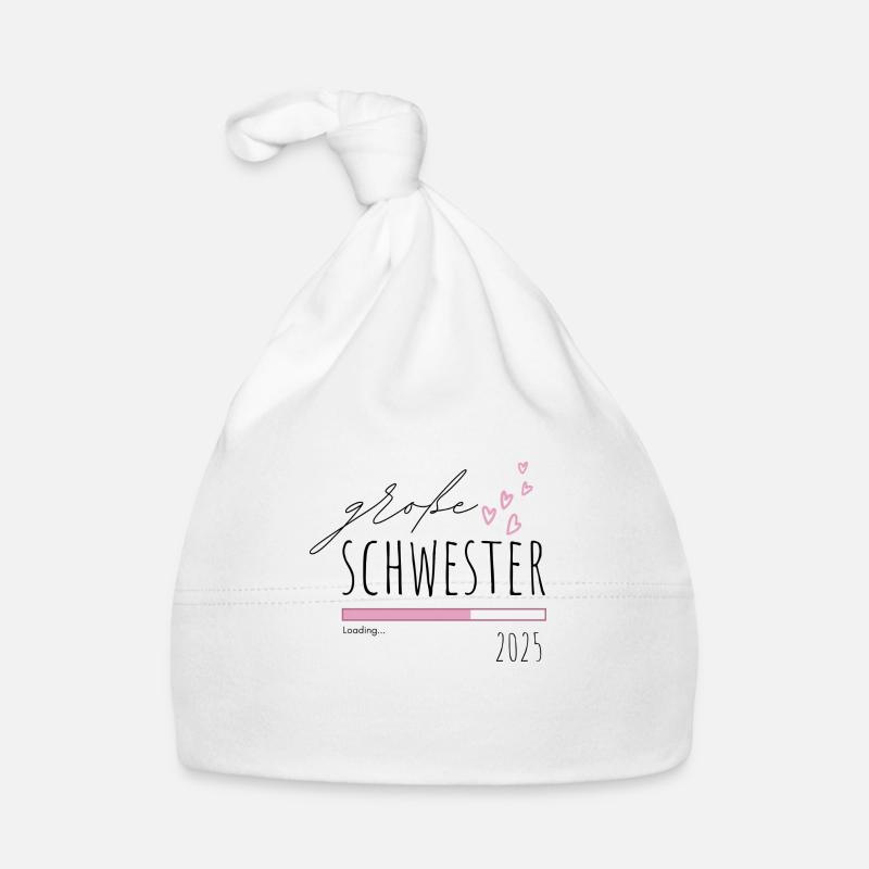 Grosse Schwester 2025 Baby Bio-Mütze