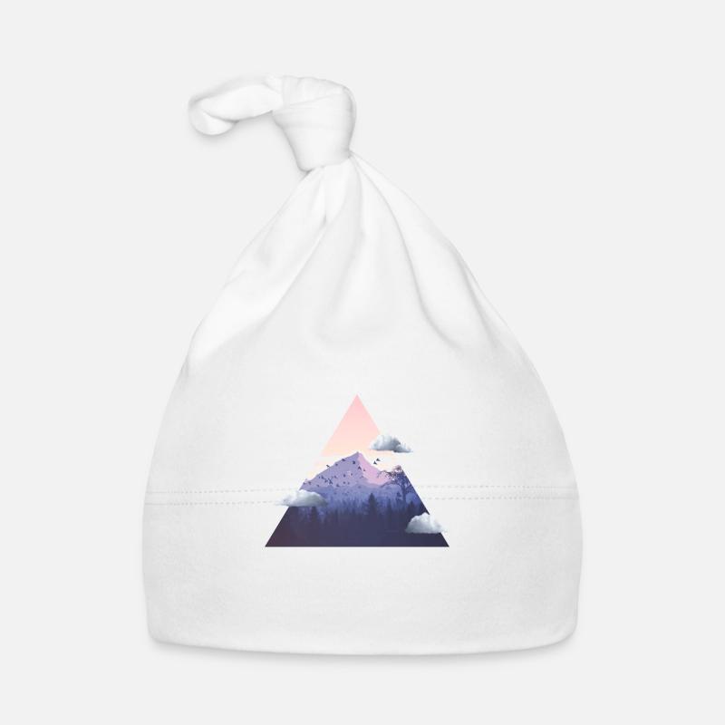 Montagne avec nuages Bonnet bio Bébé