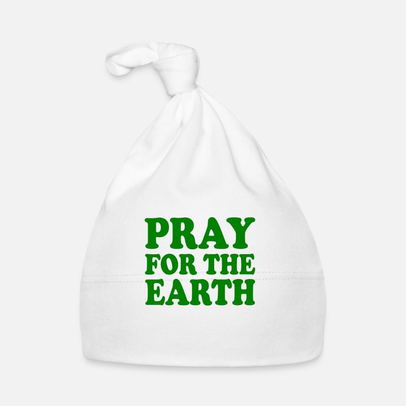Pray for the earth - Bonnet bio Bébé - blanc