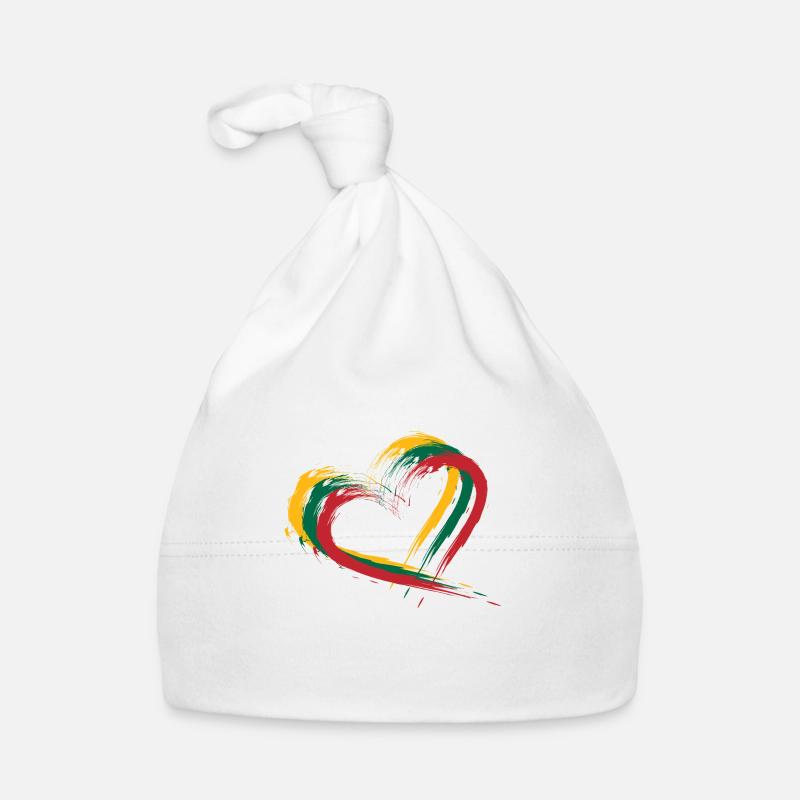 Drapeau brosse coeur de la Lituanie Bonnet bio Bébé