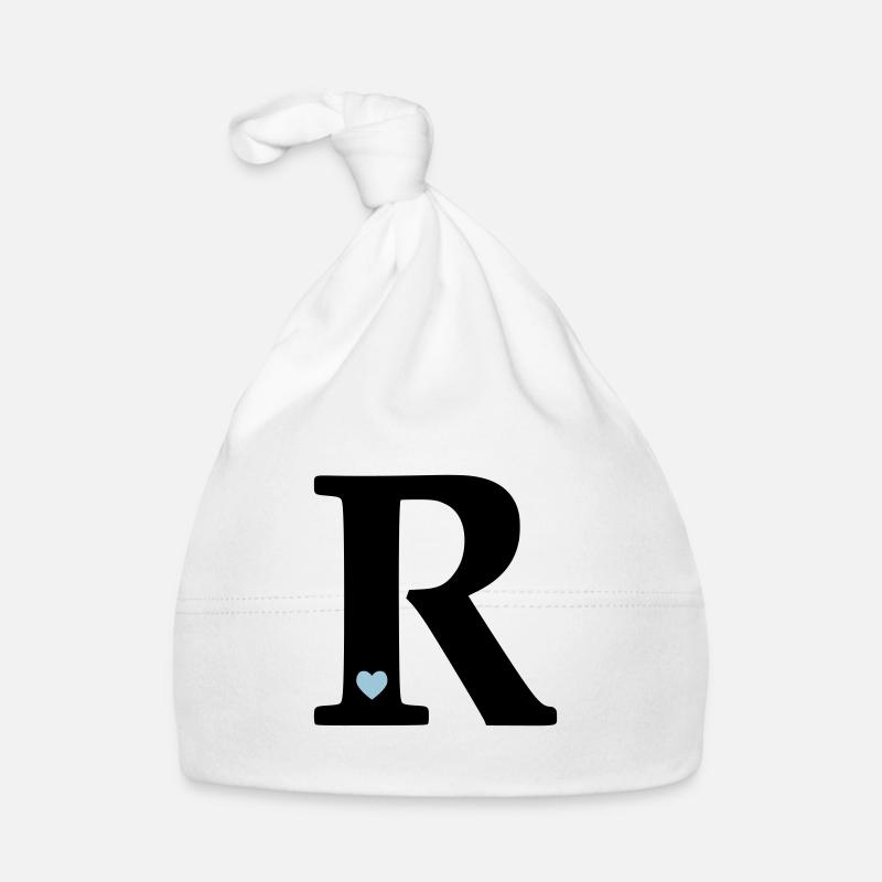 Letter R Initial Letter Organic Baby Cap