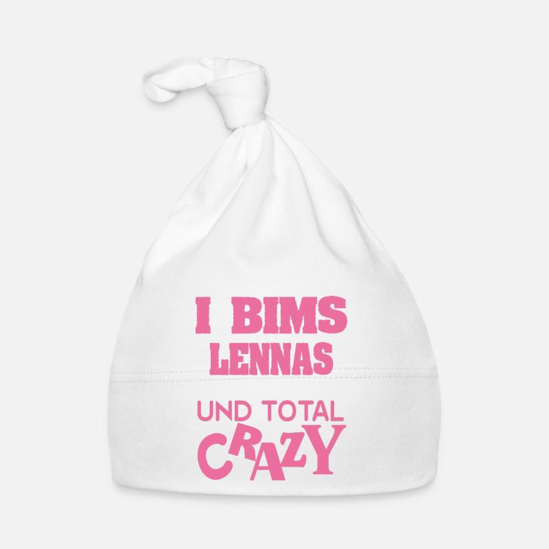 Spruch Lennas Baby Bio-Mütze
