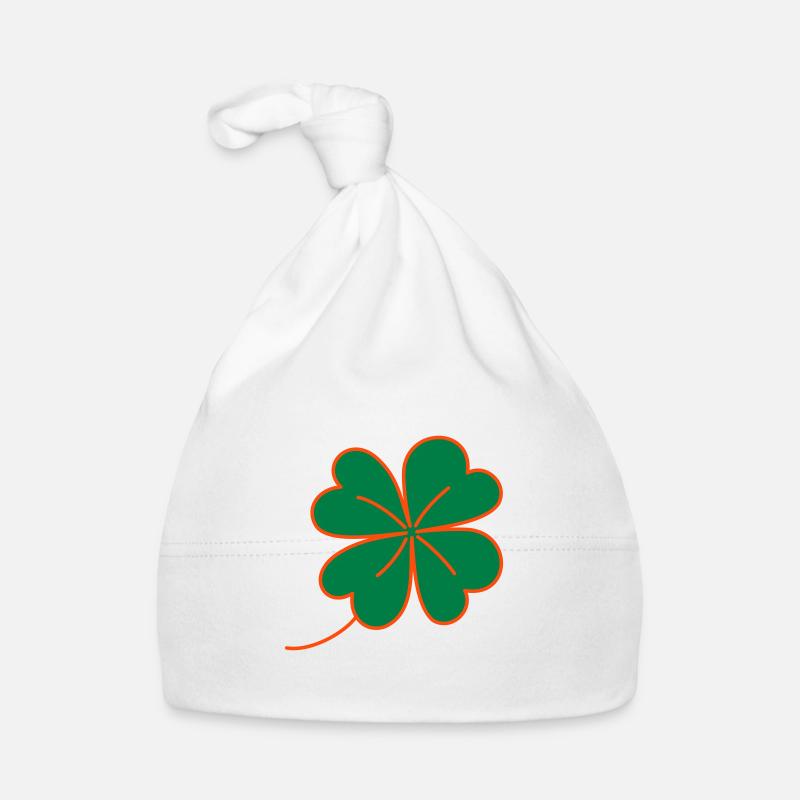 Trèfle porte-bonheur, trèfle bicolore Bonnet bio Bébé