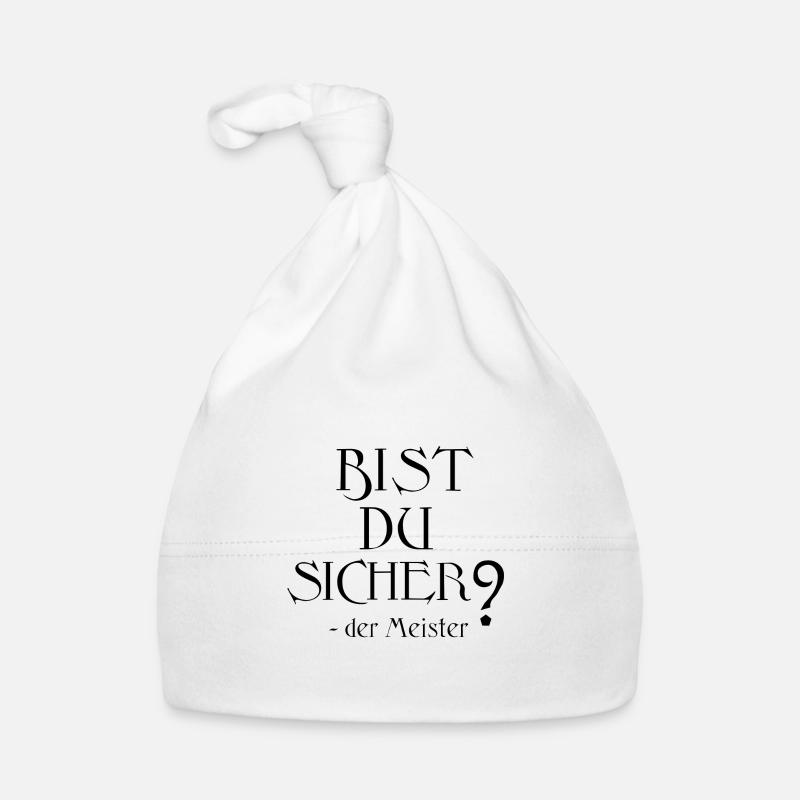 bist du sicher black Baby Bio-Mütze