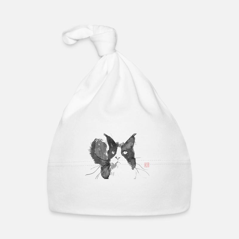 cat face Bonnet bio Bébé