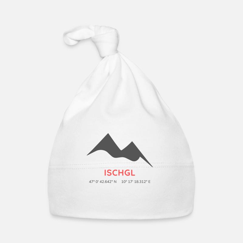 Minimalistisches Ischgl-Logo Baby Bio-Mütze