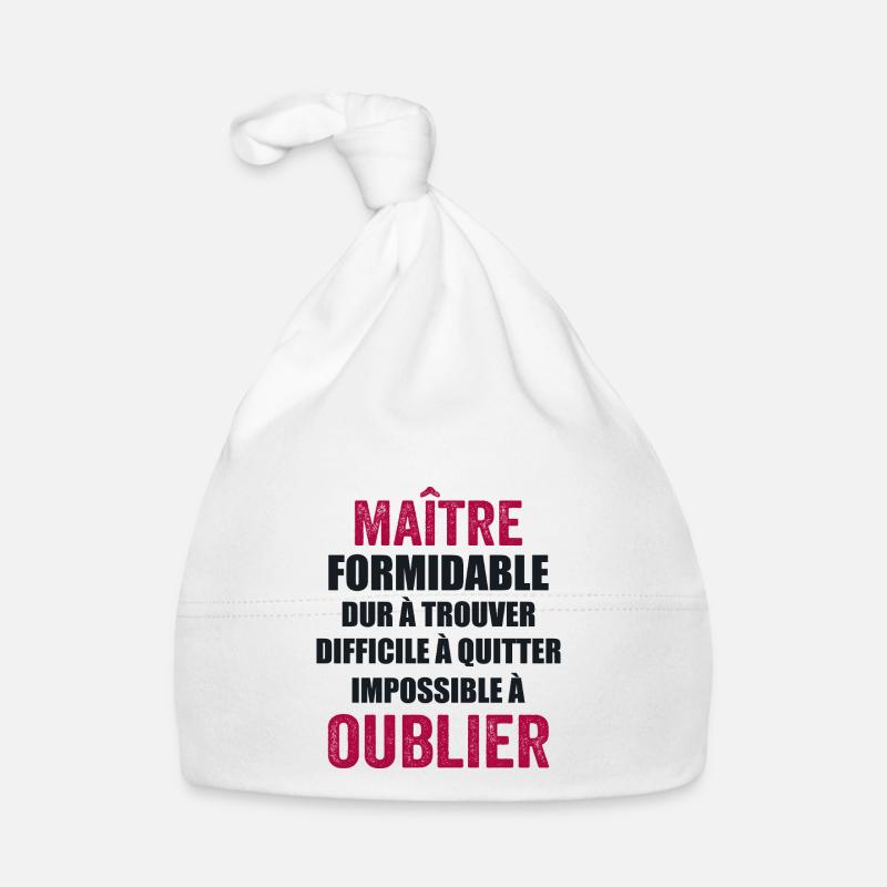 cadeau fin d'année Cadeau maitre d'école Bonnet bio Bébé
