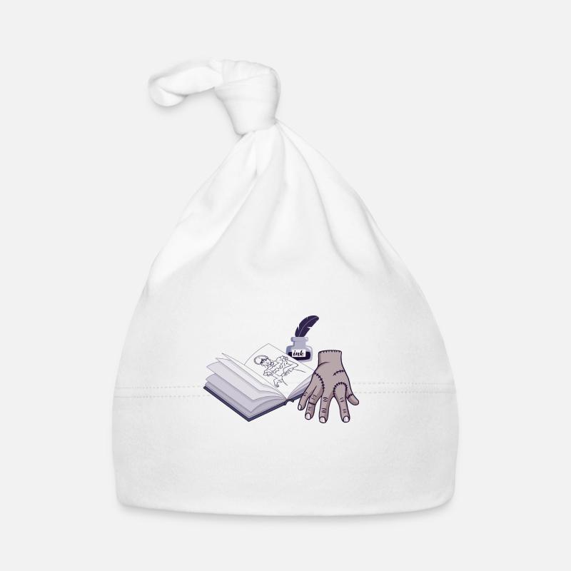 Zombie hand with open book Organic Baby Cap