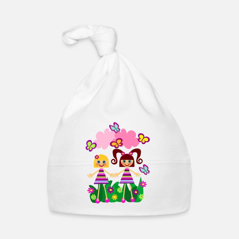 Blumenmädchen Spaß in der Natur Baby Bio-Mütze