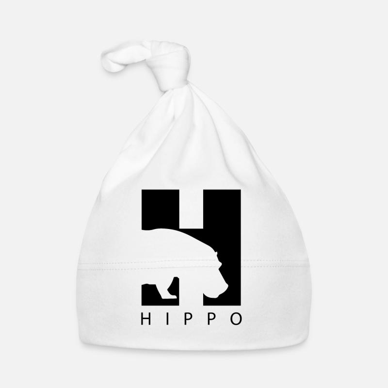 HIppo Silhouette Hippopotame Bonnet bio Bébé