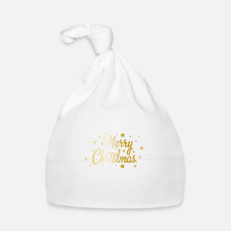 Joyeux noel - Bonnet bio Bébé - blanc