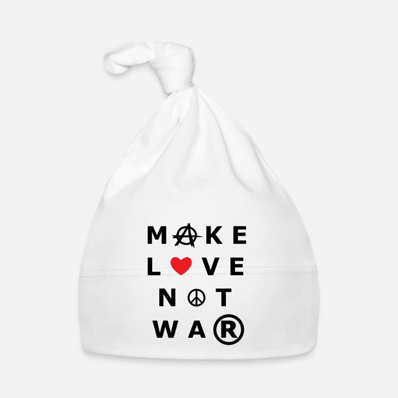 make love not war Baby Bio-Mütze